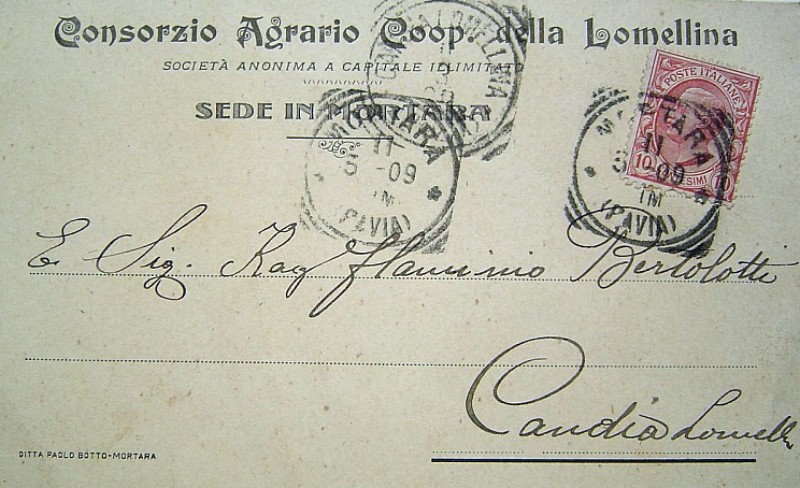 Cartolina 1909 Consorzio Agrario Cooperativo della Lomellina.jpg